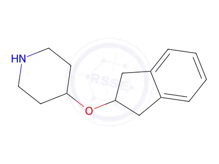 Chemical structure of 4-((2,3-dihydro-1h-inden-2-yl)oxy)piperidine