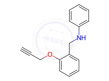 Chemical structure of N-(2-(prop-2-yn-1-yloxy)benzyl)aniline