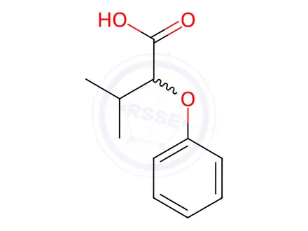 Chemical structure of 3-Methyl-2-phenoxybutanoic Acid