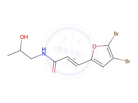 Chemical structure of N-2-hydroxypropyl-beta-(4,5-dibromo-2-furyl)acrylamide