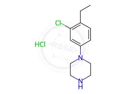 Chemical structure of 1-(3-Chloro-4-ethylphenyl)piperazine Hydrochloride