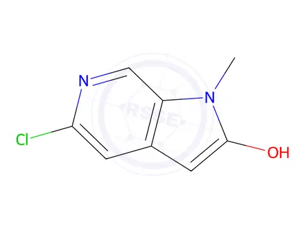 Chemical structure of 5-Chloro-1-methyl-1H-pyrrolo[2,3-c]pyridin-2-ol