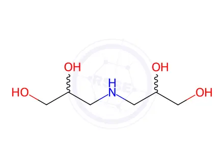 Chemical structure of 3,3'-Iminobispropane-1,2-diol