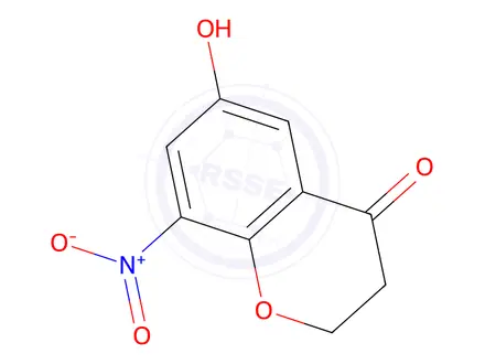 Chemical structure of 6-Hydroxy-8-nitrochroman-4-one