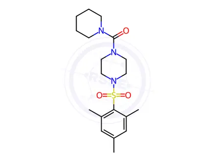 Chemical structure of (4-(Mesitylsulfonyl)piperazin-1-yl)(piperidin-1-yl)methanone