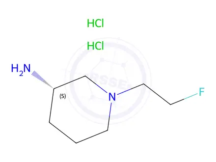 Chemical structure of (S)-1-(2-fluoroethyl)piperidin-3-amine dihydrochloride