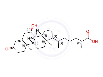 Chemical structure of 7α-hydroxy-3-oxo-4-cholestenoic acid