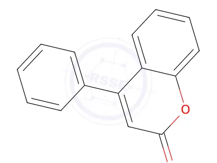 Chemical structure of 2H-1-Benzopyran-2-one, 4-phenyl-
