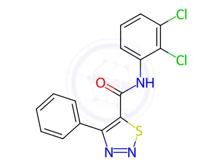 Chemical structure of N-(2,3-dichlorophenyl)-4-phenyl-1,2,3-thiadiazole-5-carboxamide
