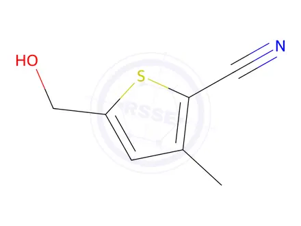 Chemical structure of 2-Thiophenecarbonitrile, 5-(hydroxymethyl)-3-methyl-(9CI)