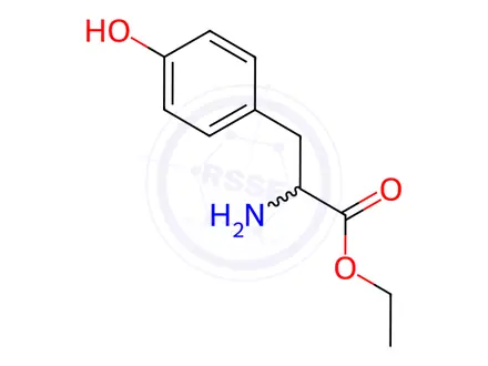 Chemical structure of Ethyl 2-amino-3-(4-hydroxyphenyl)propanoate