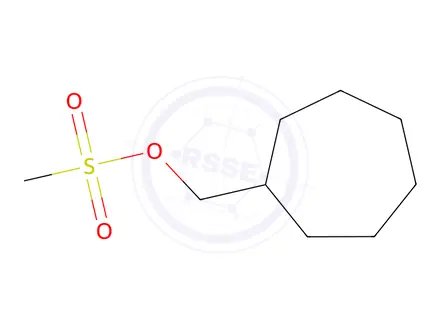Chemical structure of cycloheptylmethyl methanesulfonate