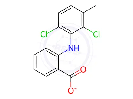 Chemical structure of Meclofenamic Acid Sodium Hydrate