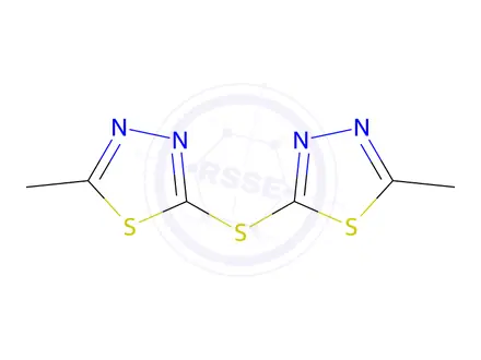 Chemical structure of bis(5-methyl-1,3,4-thiadiazol-2-yl)sulfane