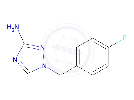Chemical structure of 1-[(4-fluorophenyl)methyl]-1h-1,2,4-triazol-3-amine
