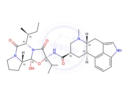 Chemical structure of 9,10-Dihydro-β-ergocryptine