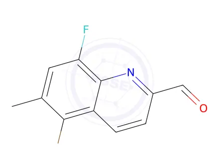 Chemical structure of 5-Bromo-8-fluoro-6-methylquinoline-2-carbaldehyde