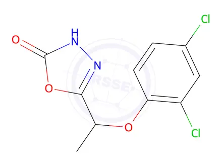Chemical structure of 5-(1-(2,4-Dichlorophenoxy)ethyl)-1,3,4-oxadiazol-2(3H)-one