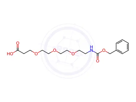 Chemical structure of 5,8,11-Trioxa-2-azatetradecanedioic acid, 1-(phenylmethyl) ester