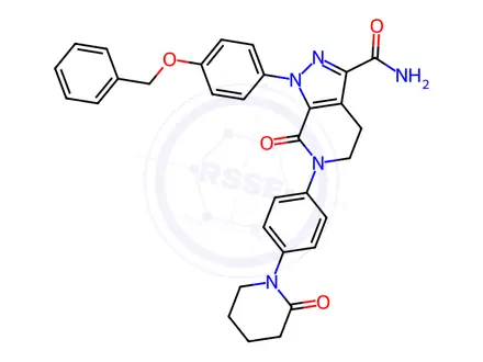 Chemical structure of Desmethyl-O-Benzyl Apixaban