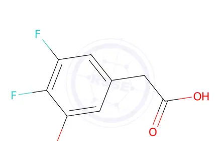 Chemical structure of 2-(3,4-Difluoro-5-methoxyphenyl)acetic Acid