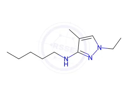 Chemical structure of 1-ethyl-4-methyl-N-pentyl-1H-pyrazol-3-amine