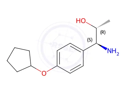 Chemical structure of (1S,2R)-1-AMINO-1-(4-CYCLOPENTYLOXYPHENYL)PROPAN-2-OL