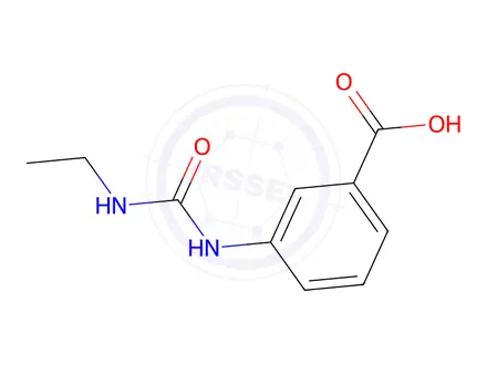 Chemical structure of 3-[(Ethylamino)carbonyl]aminobenzoic acid
