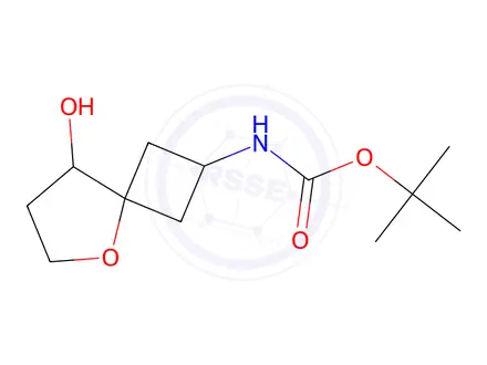 Chemical structure of Tert-butyl (8-hydroxy-5-oxaspiro[3.4]Octan-2-yl)carbamate