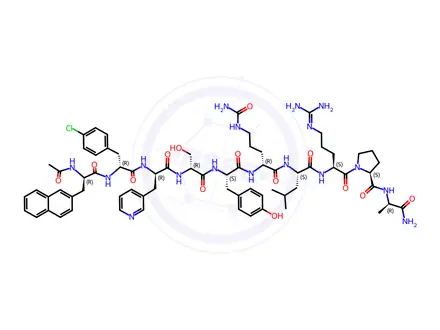 Chemical structure of Cetrorelix Impurity 10 (D-Ser4 Cetrorelix)