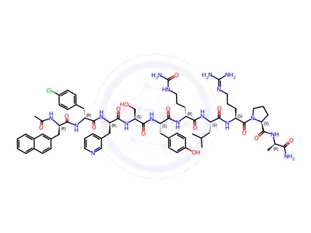 Chemical structure of Cetrorelix