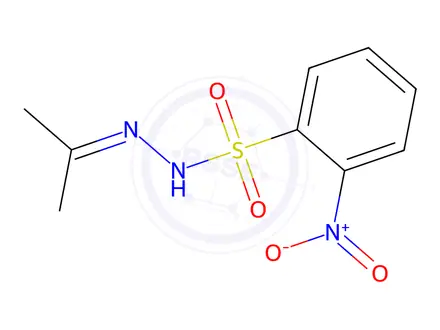 Chemical structure of 2-Nitro-N’-(propan-2-ylidene)benzenesulfonohydrazide