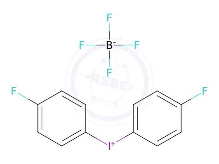 Chemical structure of bis(2-fluorophenyl)iodonium tetrafluoroborate