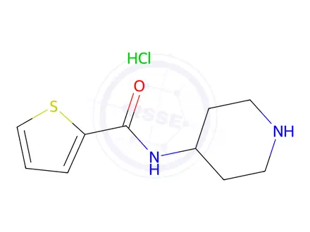 Chemical structure of n-(Piperidin-4-yl)thiophene-2-carboxamide hydrochloride