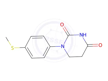 Chemical structure of 1-(4-methylsulfanylphenyl)hexahydropyrimidine-2,4-dione