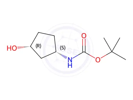 Chemical structure of tert-butyl N-[(1S,3R)-3-hydroxycyclopentyl]carbamate