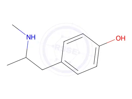 Chemical structure of 4-(2-(methylamino)propyl)phenol
