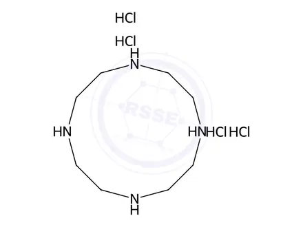 Chemical structure of 1,4,7,10-Tetraazacyclododecane Tetrahydrochloride