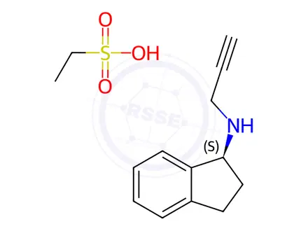 Chemical structure of Rasagiline Mesylate Impurity 1 Esylate
