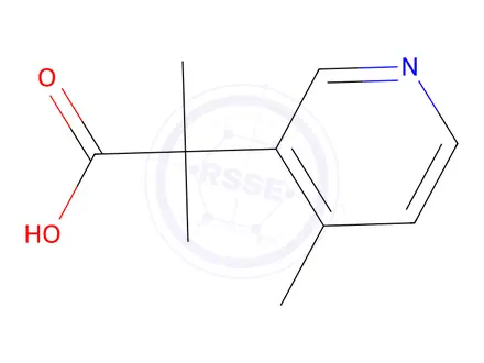 Chemical structure of 2-Methyl-2-(4-methylpyridin-3-yl)propanoic acid