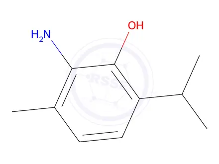 Chemical structure of Phenol, 2-amino-3-methyl-6-(1-methylethyl)-(9CI)