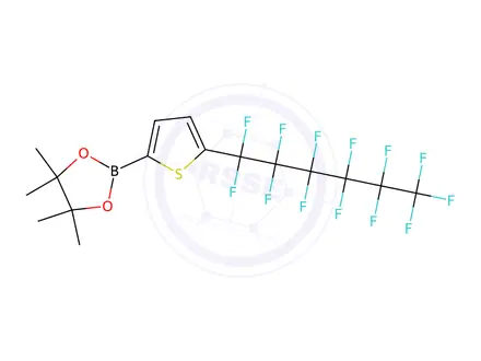 Chemical structure of 4,4,5,5-Tetramethyl-2-[5-(1,1,2,2,3,3,4,4,5,5,6,6,6-tridecafluorohexyl)-2-thienyl]-1,3,2-dioxaborolane