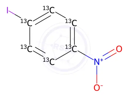 Chemical structure of 4-Iodonitrobenzene-13C6