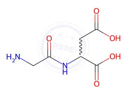 Chemical structure of Glycyl-DL-aspartic Acid