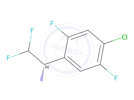 Chemical structure of (S)-1-(4-Chloro-2,5-difluorophenyl)-2,2-difluoroethan-1-amine