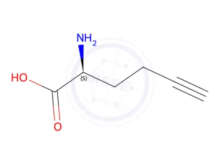 Chemical structure of (S)-2-Aminohex-5-ynoic Acid