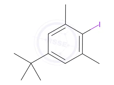 Chemical structure of 5-(tert-Butyl)-2-iodo-1,3-dimethylbenzene