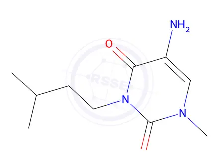 Chemical structure of 5-Amino-3-isopentyl-1-methylpyrimidine-2,4(1h,3h)-dione