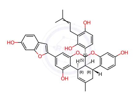 Chemical structure of Mulberrofuran F