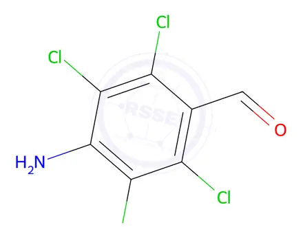 Chemical structure of 4-amino-2,3,5,6-tetrachlorobenzaldehyde